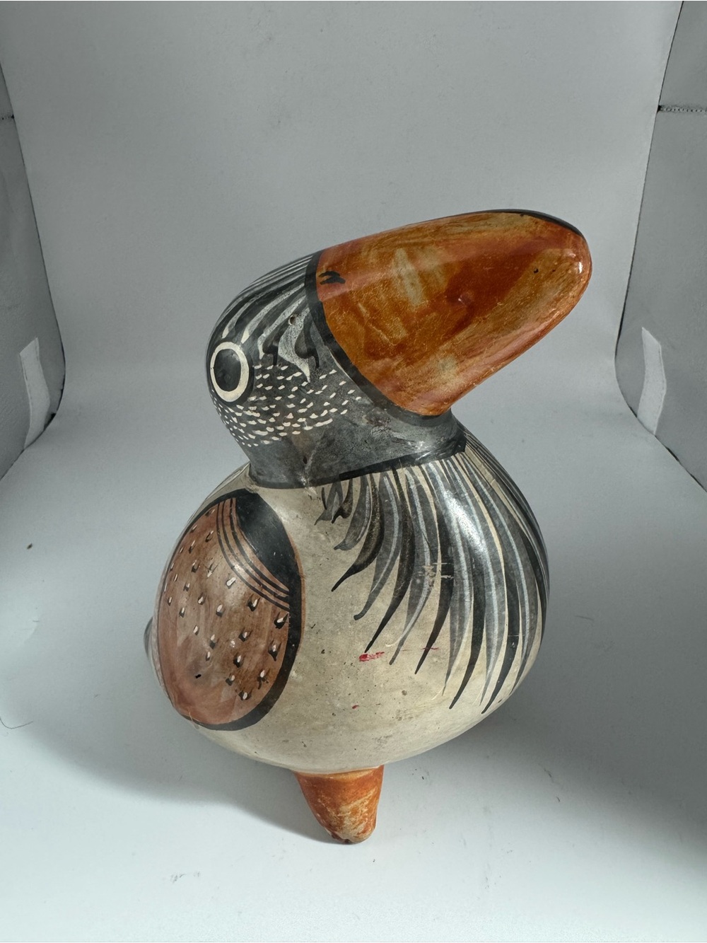 Mexican Pottery Tonala Toucan Bird